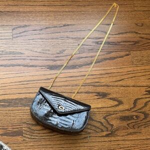 Black Crocodile Mini Jenny Gidding Made in Italy purse